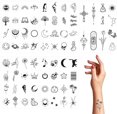 Temporäre Tattoos für Erwachsene - Wasserfeste Fake-Tattoos Mit 2 Wochen Haltbarkeit - 77 Verschiedene Muster Zum Kombinieren