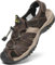 FLARUT Sandalias Deportivas Hombres Verano Exterior Senderismo Zapatos Trekking Casual Zapatos de Montaña Cuero Sandalias de Playa