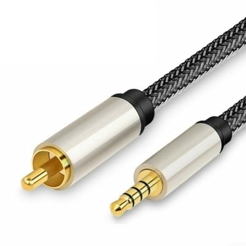 ZYWUOY 2Pcs Digital Audio Coaxial Cables, Coaxial Audio/Video Cable Stereo SPDIF RCA To 3.5mm JacK Male For HDTV（2M