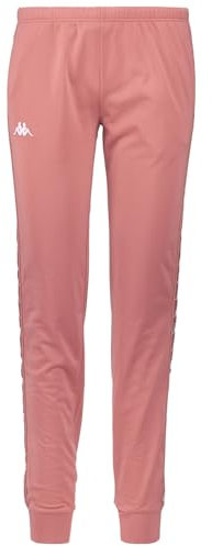 Kappa - Pantaloni Tuta, Donna, Marrone, Poliestere, Streetwear Sportivo, 222 Banda WRASTORIA Slim, Taglia: S