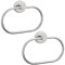 Eolax Towel Ring for Bathroom, Towel Bar Hangers Wall Mount, Stainless Steel Hand Towel Holder, Modern Round Towel Hanger, Chrome 2 Pack