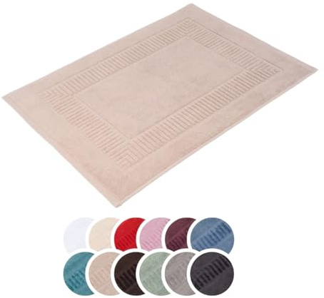 liebling Badvorleger 100% Bio Baumwolle, Serie Organic, 1200 gr. / m², 60 x 100 cm, 60 Grad, GOTS-Zertifiziert, schnelltrocknend, Farbe: Taupe