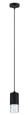 Paulmann 79997 LED Pendelleuchte Kame IP44 9W Klar Schwarz dimmbar 230V Deckenleuchte 3000K Badbeleuchtung 700lm