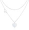 Linawe Halskette Damen Herzkette Herz kette Silber, Silberkette Weiß Kettenanhänger Ketten Set, Edelstahlkette Edelstahl Schmuck Silberkette mit Anhänger, Silberschmuck Jewelry