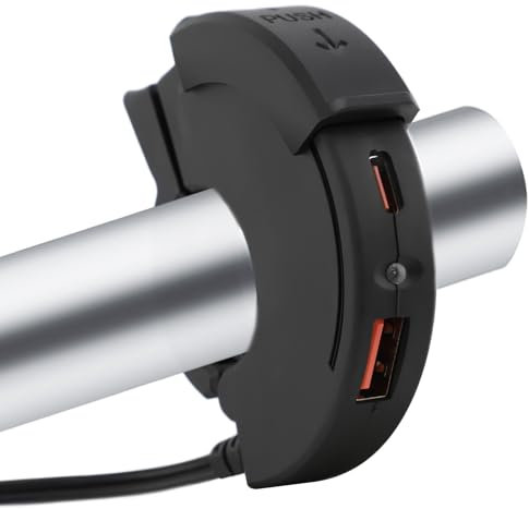 WODHMIEY Chargeur de Prise d'alimentation pour Moto, Chargeur de Moto USB A + Type C 12-24 V, économie d'énergie Rapide, Appareil sûr, Prise en Charge du Chargement de Deux appareils