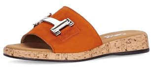 Gabor Damen Pantoletten, Frauen Slipper,Moderate Mehrweite (G),Slides,Slip-ons,Backless Slipper,Mules,pumpk(silb/S.Kork),40 EU / 6.5 UK