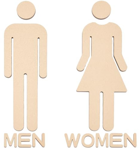 GORGECRAFT Cartelli di Identificazione del Bagno per Uomo e Donna Cartelli per Il Bagno in Acrilico Spazzolato Adesivi per Cartelli per Il Bagno in Oro Cartelli Cartelli Autoadesivi Bagni Ristoranti