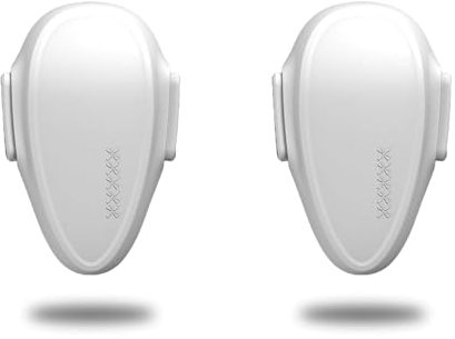 JAONLD 2 Stück Backofentür Kindersicherung, Kindersicherung Herd, Herdsicherung Kindersicherung, Doppel-Druck-Knopf, Backofentür Sperre zum Kleben, Backofen Baby Sicherung, Herdknopf Schutz (Weiß)