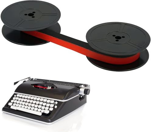 RAMTRIO Farbband für Schreibmaschine Original Farbband für DIN 2103-53 mm Durchmesser - Rot und Schwarz Nylon Typewriter Farbband für GR1/OLYMPIA/DIN2130/2103