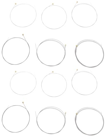 Briny River 2x Jeux de Cordes Hybrides Nickelées 2222 pour Guitare électrique Calibres 9-46 Adaptées à La Plupart des Guitares électriques