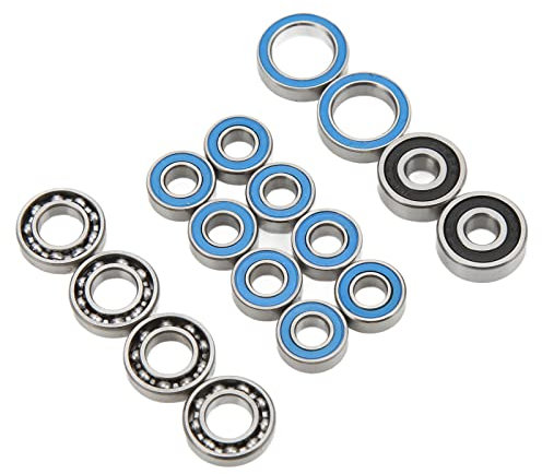 cardyven 16 Stück RC Achsen Lager, 4 Größen RC Metall Kugellager Front & Hinterachse Träger Kit Reibung geringe stabile praktische Teile für 1/10 Maßstab RC Raupen Auto