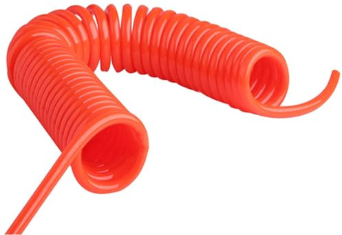Cavo a molla fisso, a spirale, 5 mm x 8 mm, in poliuretano, tubo a molla per pompa d'aria, compressore d'aria (15 metri)