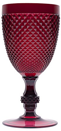 Excelsa Diamond Kelch 39 cl, Kunststoff, Rot, 9.2 x 9.2 x 18.5 cm (Packung mit 6)