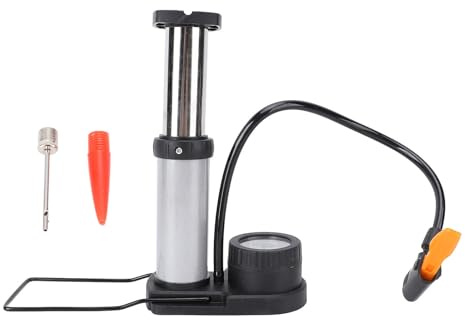 MIMEITOPA Pompa per bici Mini pompa a pedale per bici Gonfiatore per pneumatici per bici elettrica Moto Auto Argento