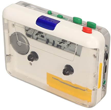 Fabater USB Cassette to MP3 Converter, Rechargeable Portable Plug and Play Cassette to MP3 Converter, Tape With Sound Editing Software for Headphones Speakers PCs Laptops