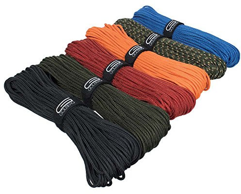 Golberg Premium Polyester-Zubehörseil, glattes Geflecht, minimales Stretch-Seil, 75 m x 5 mm, Schwarz