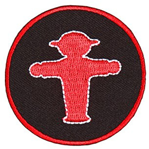 AMPELMANN Aufnäher Aufbügler Patch Applikation Patchopboy (Steher - Rot)