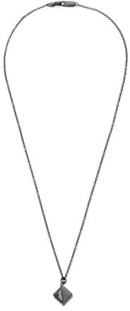 Emporio Armani Halskette Für Männer, Länge: 525mm; Größe Anhänger: 10X10mm Gunmetal Edelstahl Halskette, EGS2640060