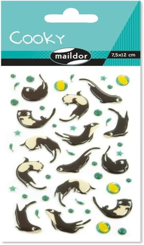 Maildor Cooky Stickerbogen, Wilde Tiere – Otter