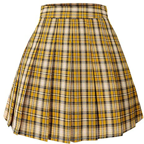 Hoerev Damen Mädchen Faltenrock Skirt Tennisrock Tennis Rock,38,L