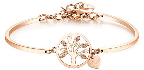Brosway Bracciale Donna In Acciaio | Collezione Chakra Donna In Acciaio Con Cristalli Swarovski© E Simbolo Albero Della Vita| Collezione Chakra - BHK401