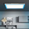 Lightbox modernes LED Panel Aufbaupaneel 40x40cm - Dimmbare Deckenlampe mit RGB-Framelight und Fernbedienung - Metall/Kunststoff Weiß