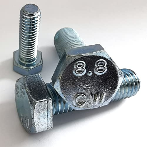 DIN 933 Sechskantschrauben verzinkt ISO 4017 Maschinen Schrauben M 6 8 10 12 16 (50, M10 x 25)