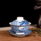 LAIY Porcelana Azul Y Blanca Sopera China De Gaiwan Taza De Té De CeráMica Platillo Taza Tapa Taza De Gaiwan Taza De Té 140Ml, Estilo 4