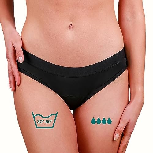 Taynie Feeling Periodenunterwäsche, auslaufsichere & atmungsaktive Periodenslips - Deutschlands erste Menstruationsunterwäsche, ersetzt 2 Tampons, Tragedauer bis 12 Std., waschbar bis 60°C (40)