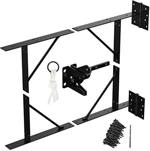 GoldOrcle Anti-Durchhänge-Tor-Set, strapazierfähig, kein Durchhängen, Kit für Holztorzaun mit Torriegel