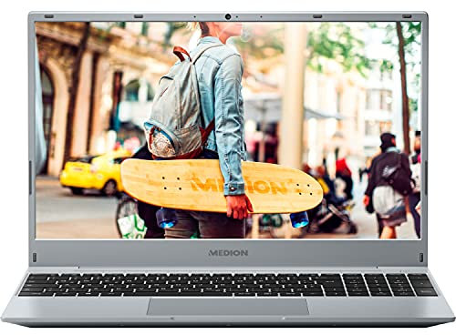 MEDION E15407 39,6 cm (15,6 Zoll) Full HD Notebook (Intel Core i3-1005G1, 8GB DDR4 RAM, 512GB SSD, Webcam, Windows 10 Home)