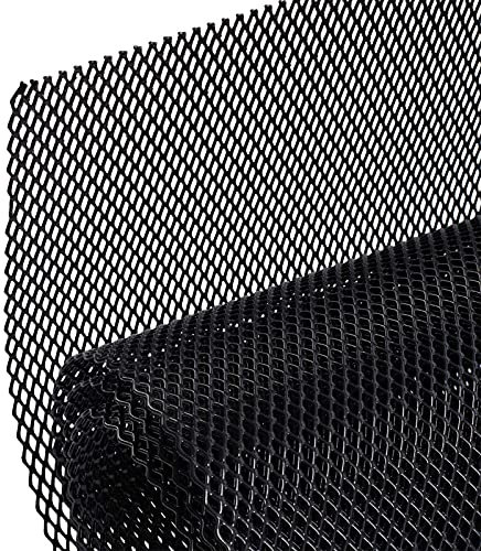 Car radiator grille, universal car grille mesh aluminium alloy racing grille net grid body bumper rhombic grill, metal grille car grille mesh