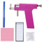 Ohrloch Stecher Set, Piercing Pistole set für Ohr Nase Nabel Lippen, Ohrlochpistole , Tool Kit Ohrringe Stechen Kit mit 98 Stück Edelstahl Nasen-Ohr Piercing Bolzen,Rosa