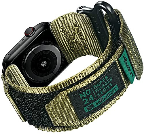 compatibile con la banda di Apple Watch, cinturino in nylon robusto con ad anello intrecciato per iWatch, banda di ricambio resistente per le serie 7/6/5/4/3/2/1/SE Uomini Donne