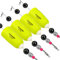 THKFISH Posen Angeln Schwimmer Angelposen Set Stahlvorfach Hecht Forelle Pose Gewichteter Knallender Schwimmer 4 Stück (Gelb, 2.7in)