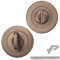 Decoranddecor Round Turn and Release Set for Bathroom Lock 54mm - Toilet Door Thumb Twist (Matt Bronze)