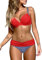 Dokotoo Damen Bikini Set Sexy Push Up Badeanzug Zweiteilige Bademode Swimsuit rot M