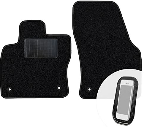 moto-MOLTICO Vorne Fußmatten Auto Velours Autoteppiche Schwarz Automatten Set 2-teilig passend für Skoda Kodiaq Seat Tarraco ab 2017