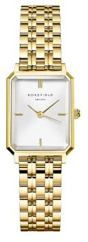 Rosefield Octagon XS Gold mit Weißes Zifferblatt und 19,5x24 mm Goldgehäuse OWGSG-O60 Edelstahl