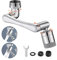 Mousseur Robinet, 1080 Degrés Multifonctionnel Filtre économiseur d'eau, Pivotant Mousseur Economiseur D'eau pour 22mm 24mm Robinet Accessoire Embout Salle de Bain Cuisine 2 Modes Adaptateur