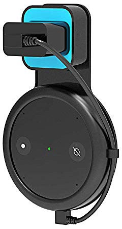 Aokicase For Amazon Echo Input Holder Wall Mount Stand Holder Accessories with Integrated Cable Management, No Screws Required, Speaker Accessories Rack (Amazon Echo Input, White) A338