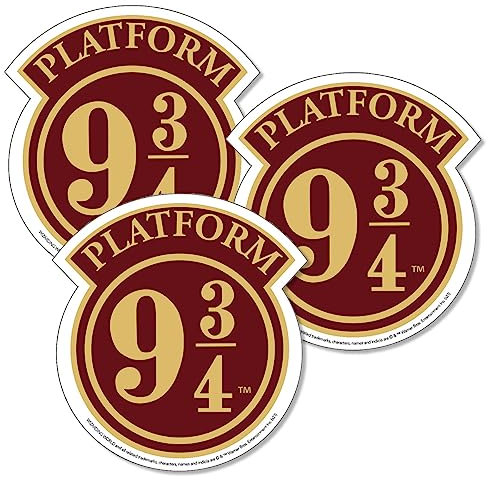Paper House Productions Harry Potter Hogwarts Platform 9 3/4 Die-Cut 3.6 Vinyl Sticker 3-Pack