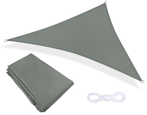 Famibay Sun Shade Sail Waterproof 3m Triangle Garden Paito Sun Shade Sail Canopy Outdoor Awning Canopy 98% UV Block for Outdoors Garden Patio Yard Party