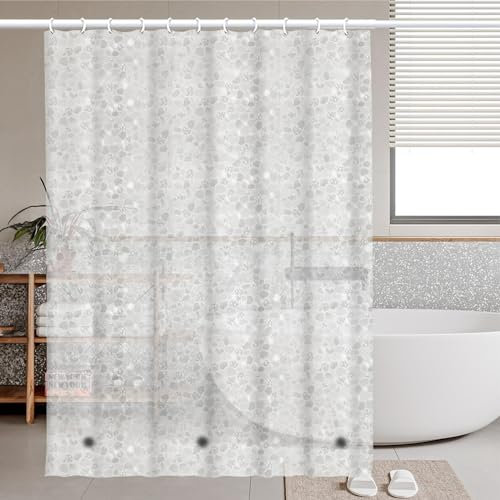PEVA Rideau Douche Anti Moisissure Imperméable 180x180cm Pierre Concassée 3d, Avec 12 Crochets Ourlet Lesté Étanche,Antibactérien Séchage Rapide,Rideau Baignoire pour Salle de Bain, pour Baignoire