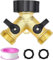 Raccord en Y Double Machine à Laver 2-Voies Y-Distributeur Répartiteur de Robinet Avec 2 Rondelles et Un Ruban 3/4 Pouces Pour Connexion de 2 Appareils Jardin
