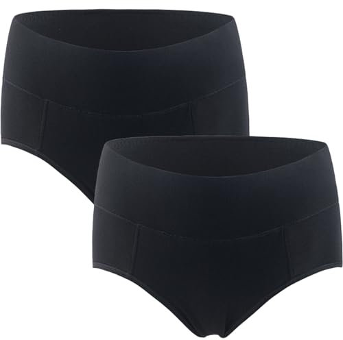 4XL Perioden Unterwäsche Starke Blutung Snuggs Periodenunterschwäsche MenstruationsunterwÃsche Mädchen Perioden Bademode Zum Schwimmen Inkontinenz Schutzhosen,S,Black