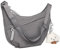 Micmores Crossbody Bag Damen Umhängetasche, Nylon Schultertasche Moon Bag Stylische Halbmond Tasche mit verstellbarer Schultergurt, Hobo Casual Handtasche für Arbeit, Reisen, Alltag(Grau)
