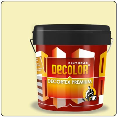 PINTURAS DECOLOR DECORTEX LISO PREMIUM - Pintura revestimiento impermeabilizante para fachadas. (4 litros). PIEDRA VERDOSA.