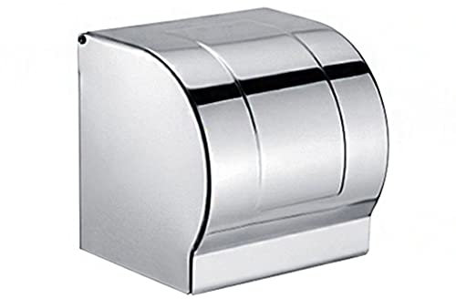 Distributeur de papier toilette fermé en acier inoxydable Porte-papier résistant à l'humidité pour salle de bain cuisine buanderie