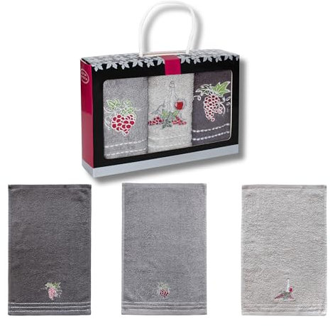 damaloo 3er Pack kleine Gästehandtücher 30x50 cm - Kleine Handtücher Gäste WC - Gesichtshandtücher aus Baumwolle - Handtuch Set Gesicht klein - Gästetücher 50x30 - Flauschige Händehandtücher